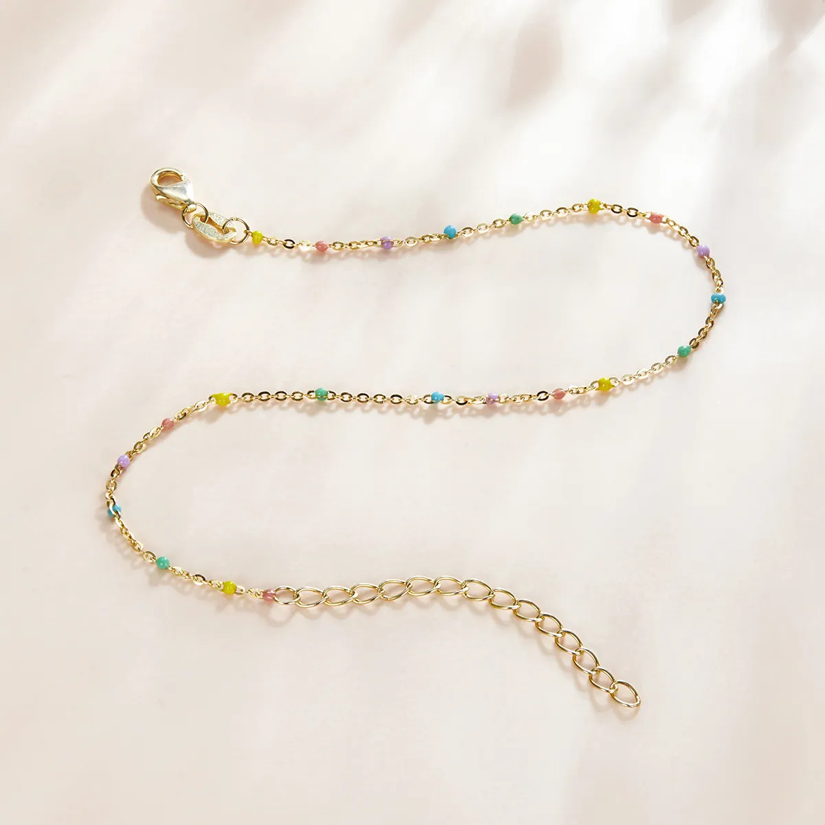 Pandora Style 18ct Gold Plated Rainbow bracelet - SCB211