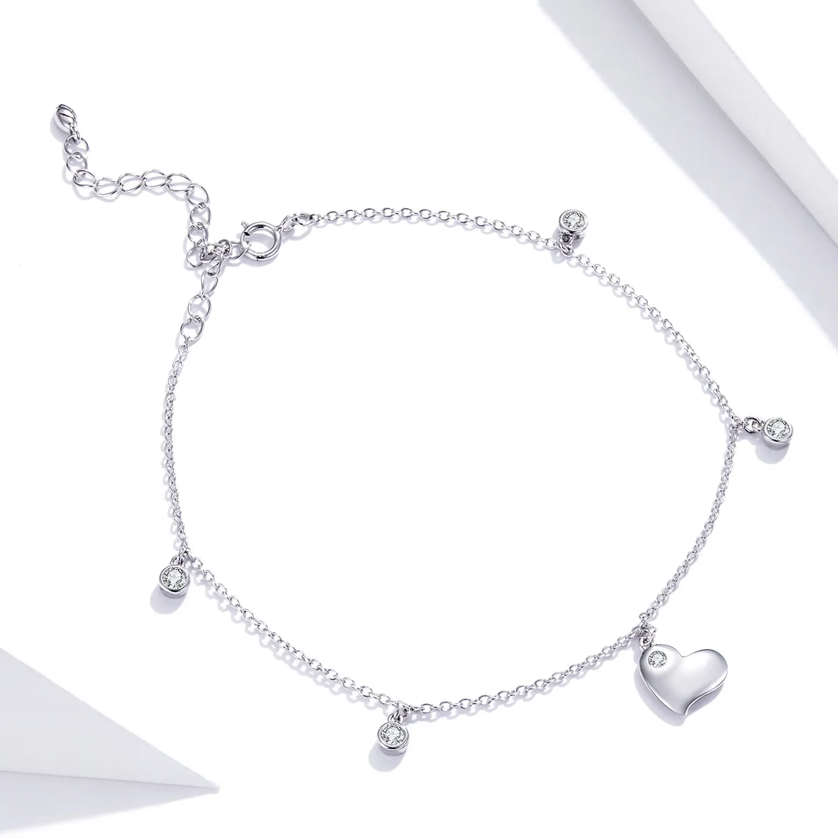 Pandora Style Silver Heart bracelet - SCT021