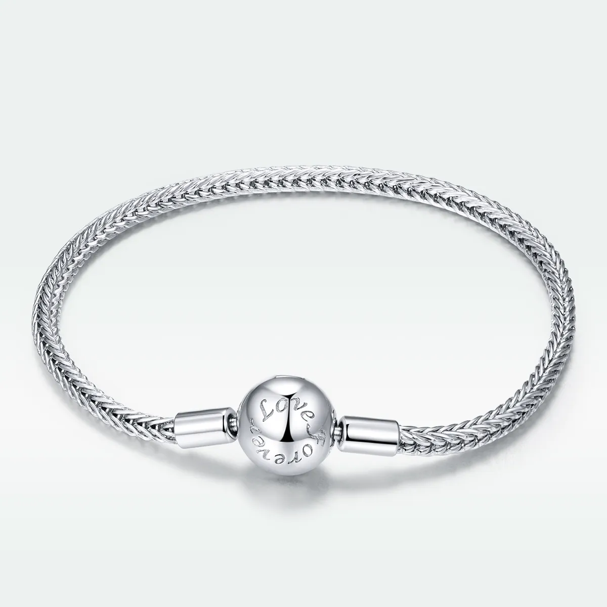 Pandora Style Silver love forever snake chain bracelet - SCB201