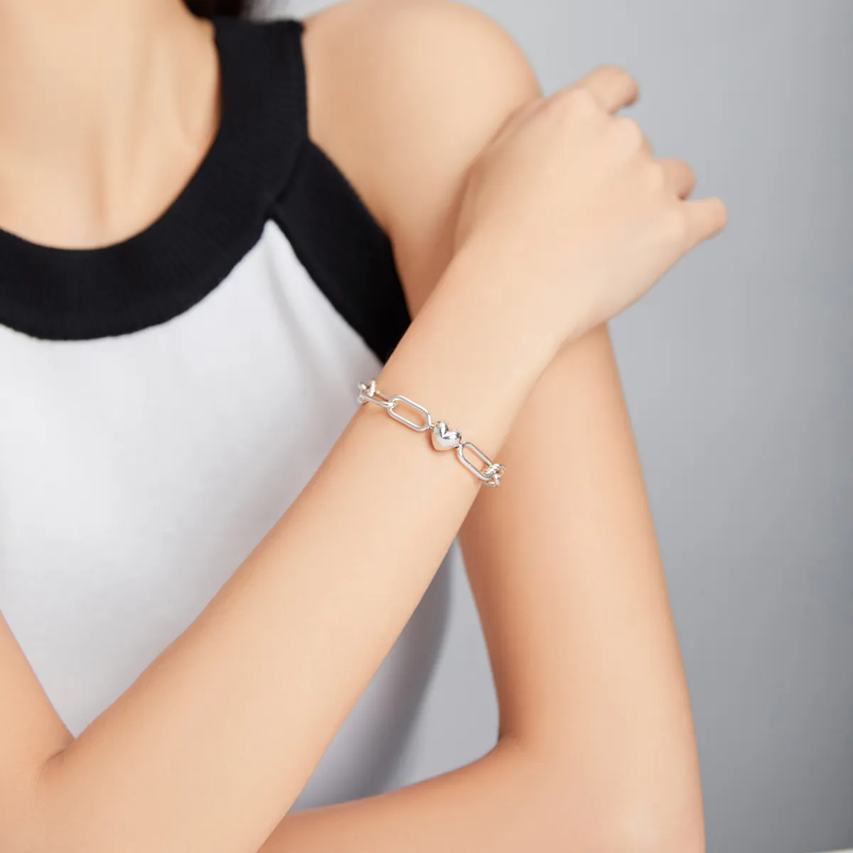 Pandora Style Silver Love of Link bracelet - SCB202