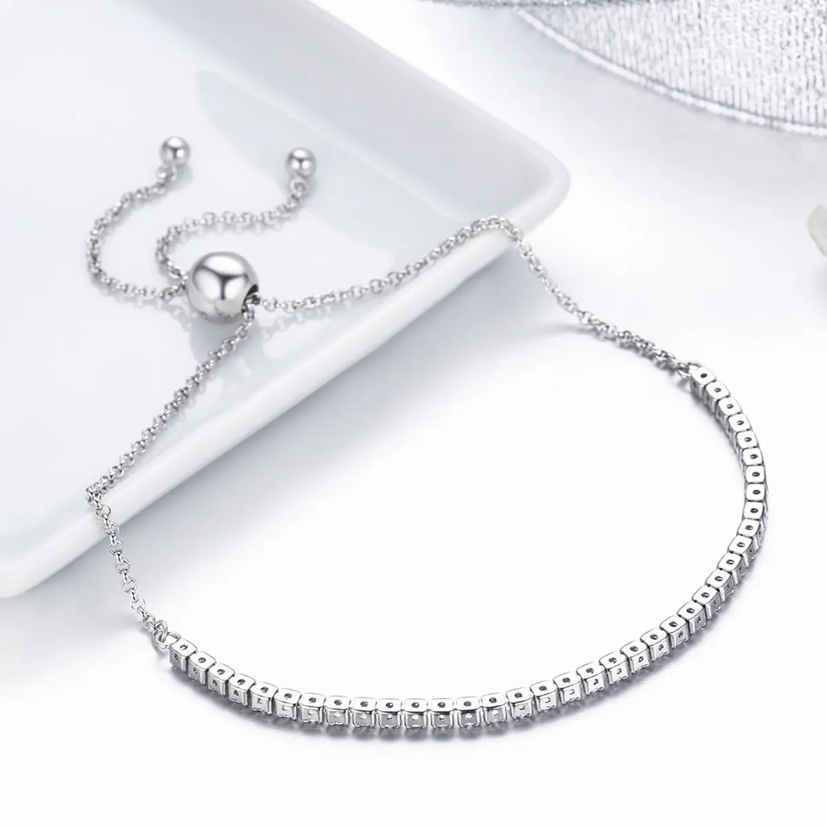Pandora Style Silver Lovingly bracelet - SCB029
