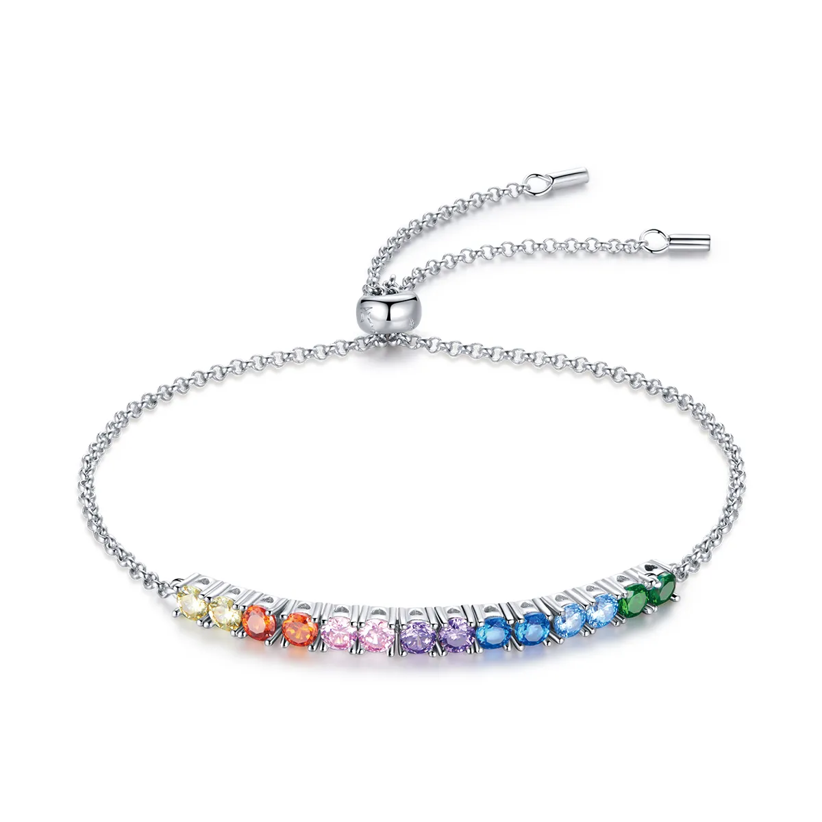 Pandora Style Silver Rainbow Bridge bracelet - SCB213