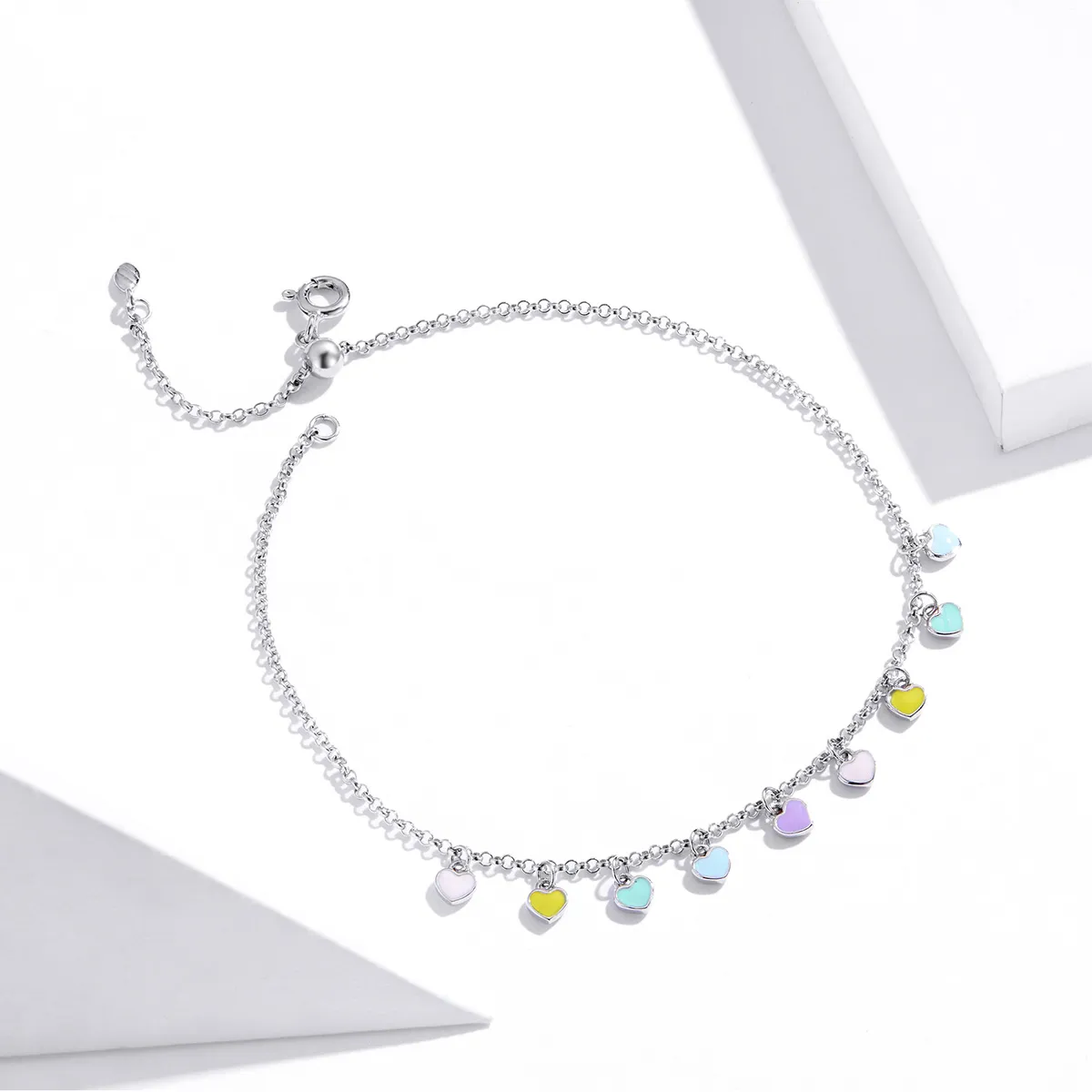 Pandora Style Silver Rainbow Love bracelet - SCT020