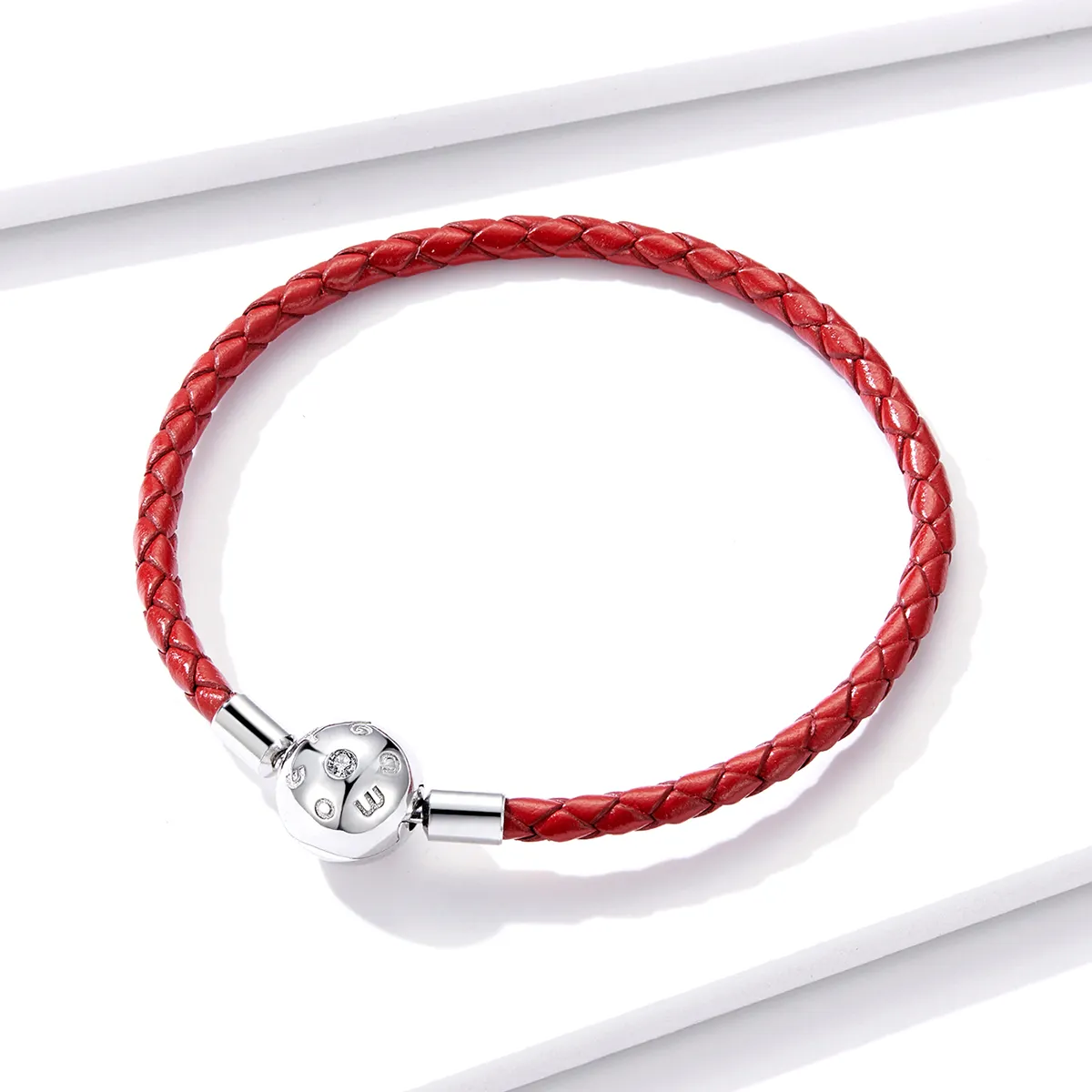 Pandora red leather bracelet on sale uk