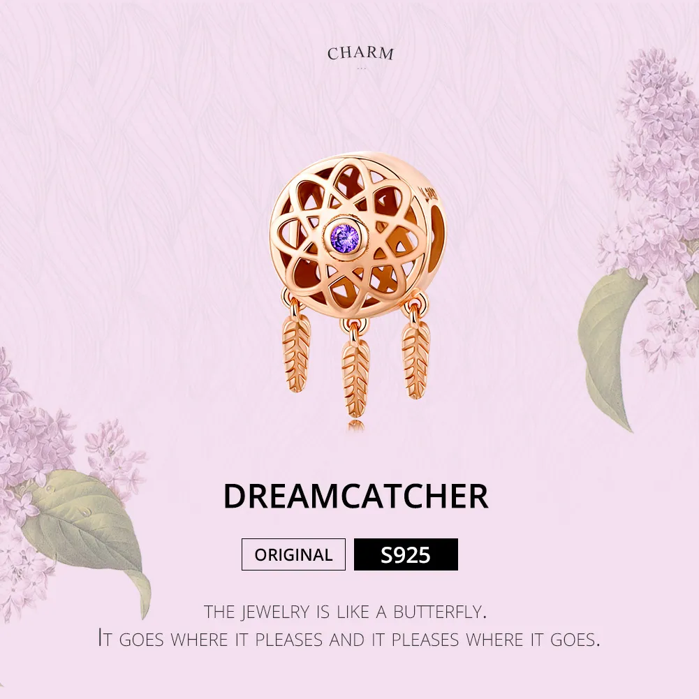 Pandora Style Rose Gold Dream Catcher Rose Gold Charm - SCC330-C