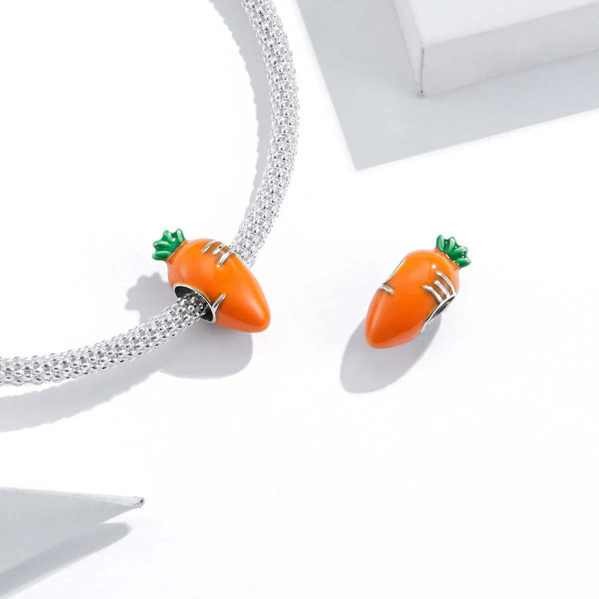 Pandora Style Silver Cute Carrot Charm - SCC1591