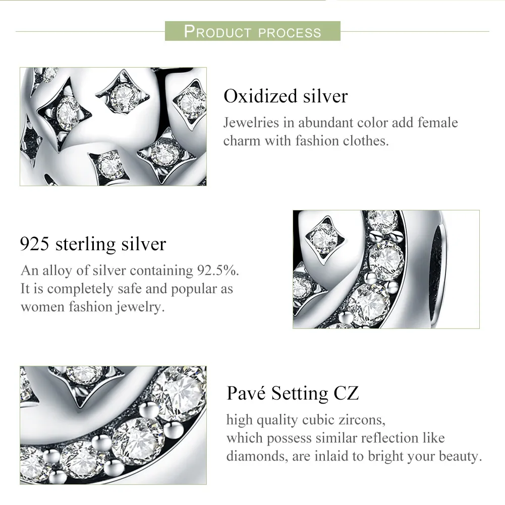 Pandora Style Silver Exquisite Life Charm - SCC813