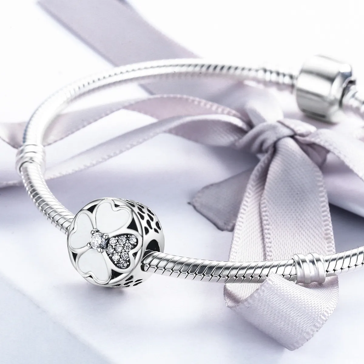 Pandora Style Silver Happy Petals Charm - SCC250