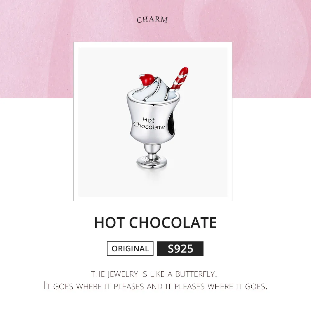 Pandora Style Silver Hot Chocolate Charm - SCC1495
