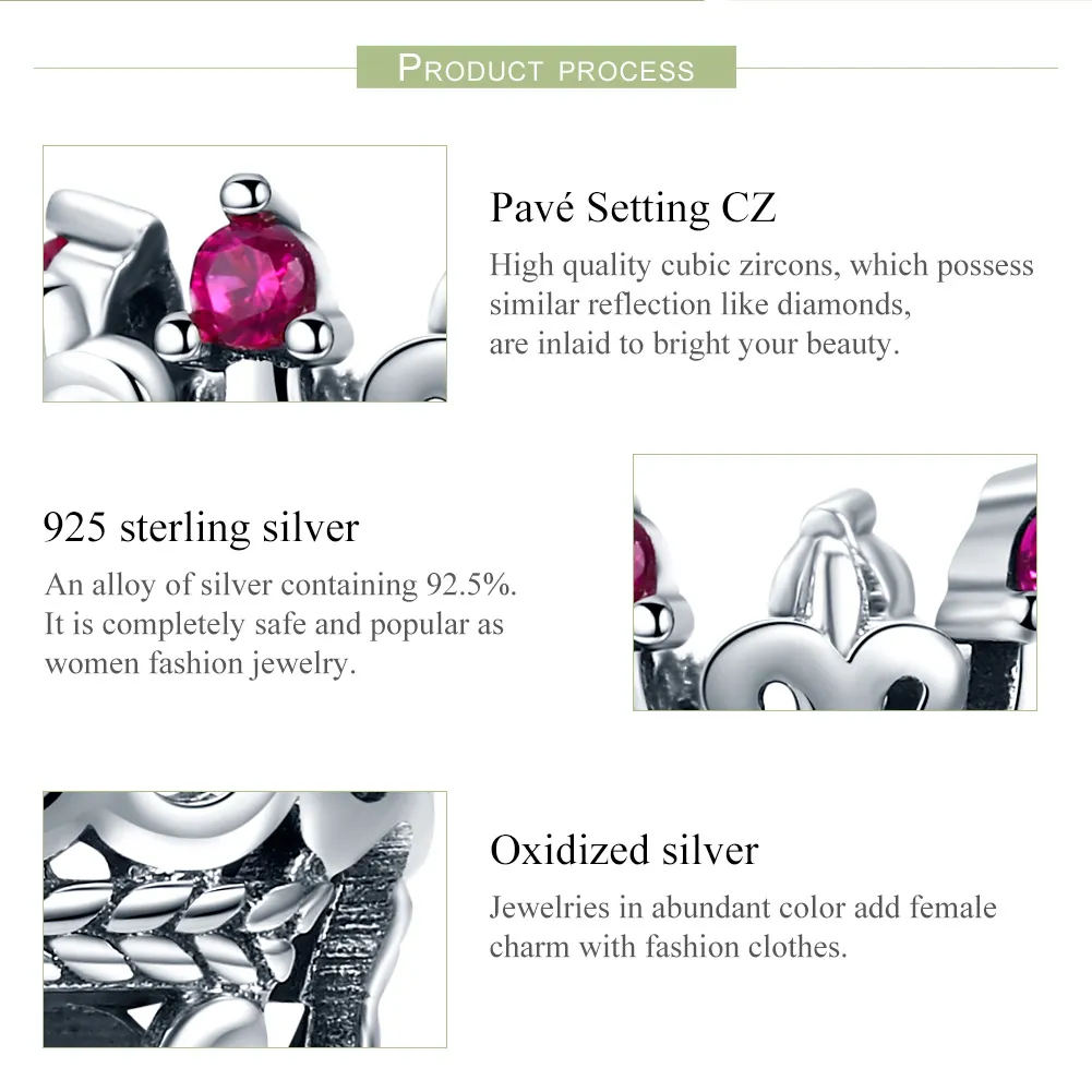 Pandora Style Silver King'S Crown Charm - SCC776