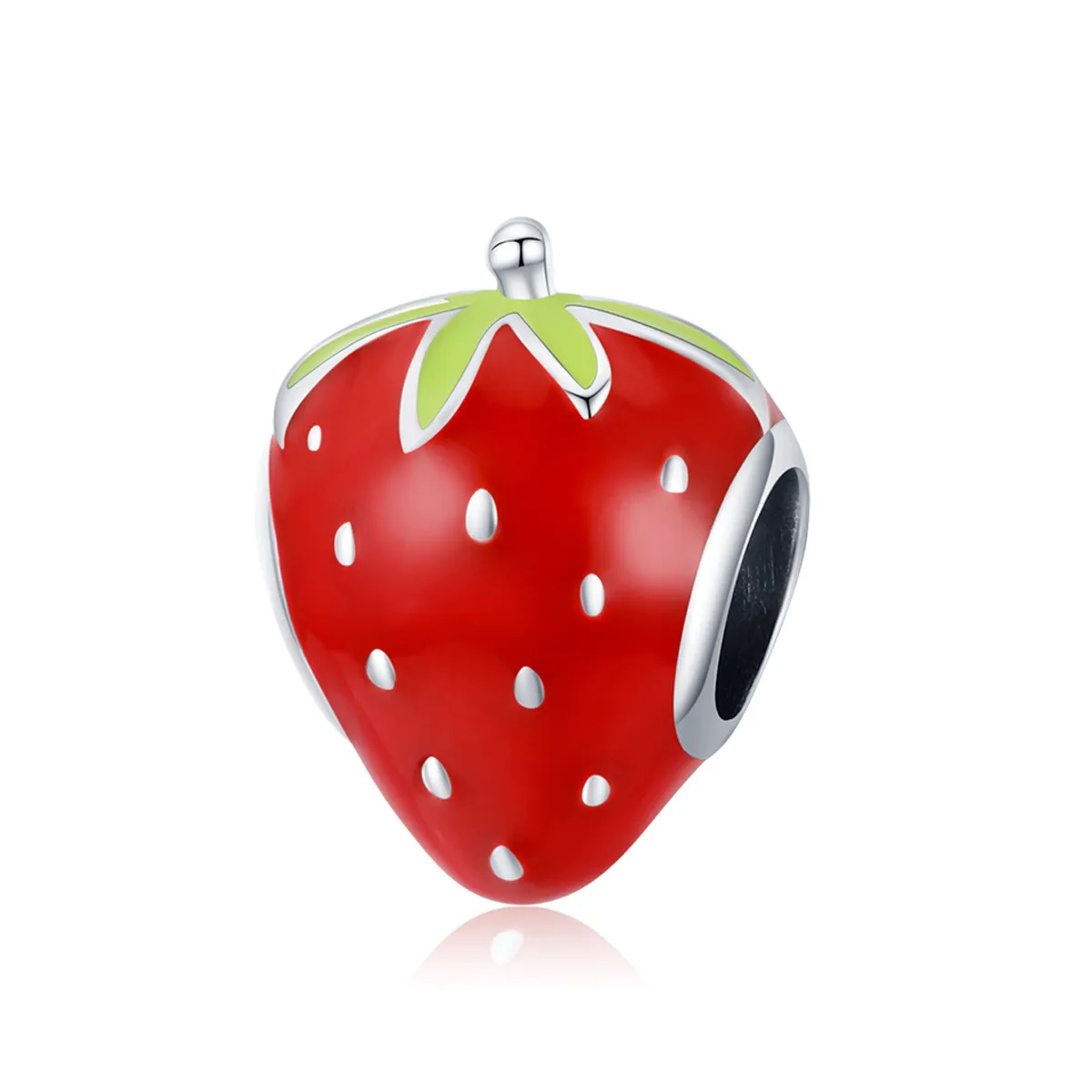 Pandora Style Silver Lovely Strawberry Charm - SCC1839