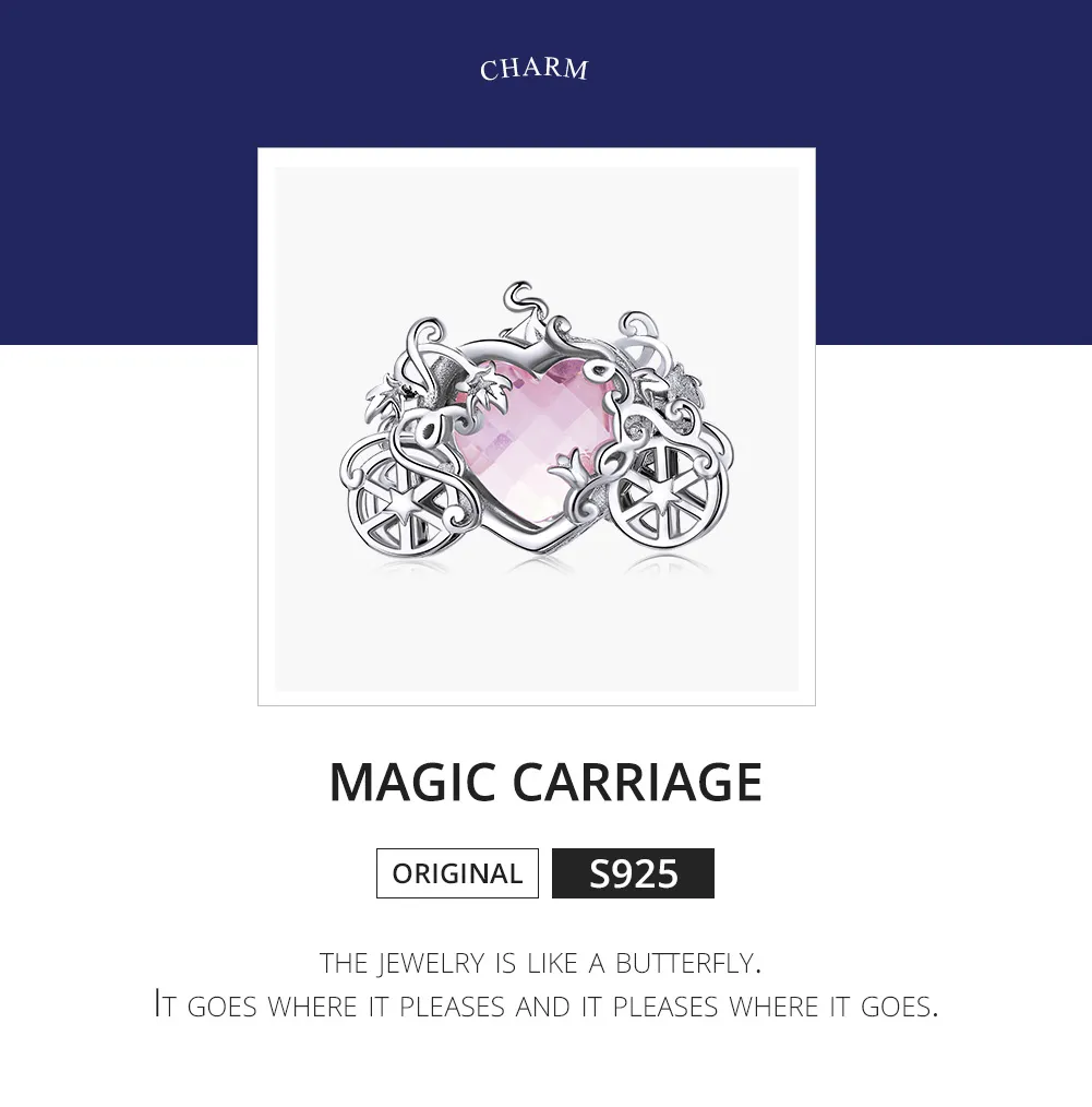 Pandora Style Silver Magic Carriage Charm - BSC412