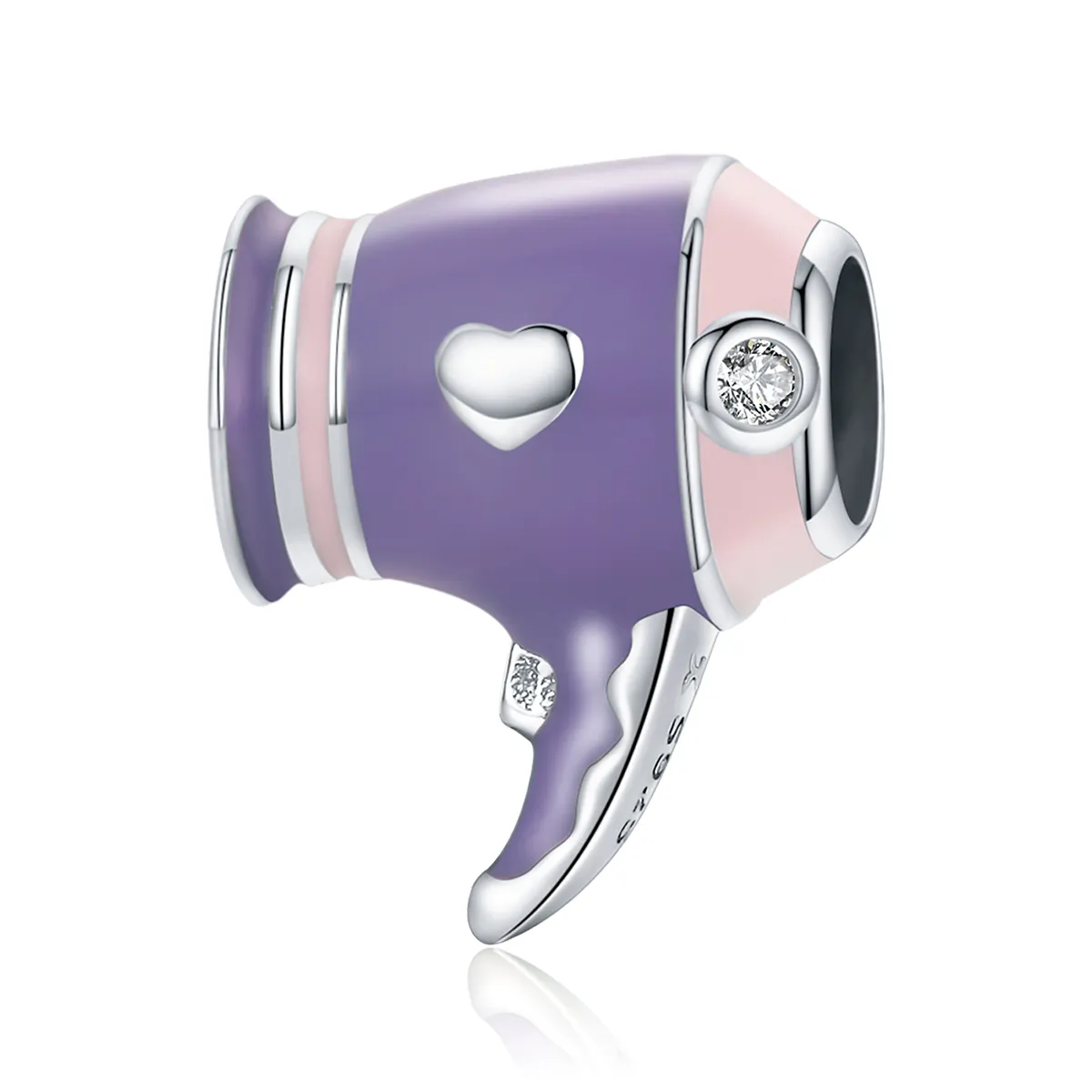 Pandora Style Silver Mini Hair Dryer Charm - SCC1865