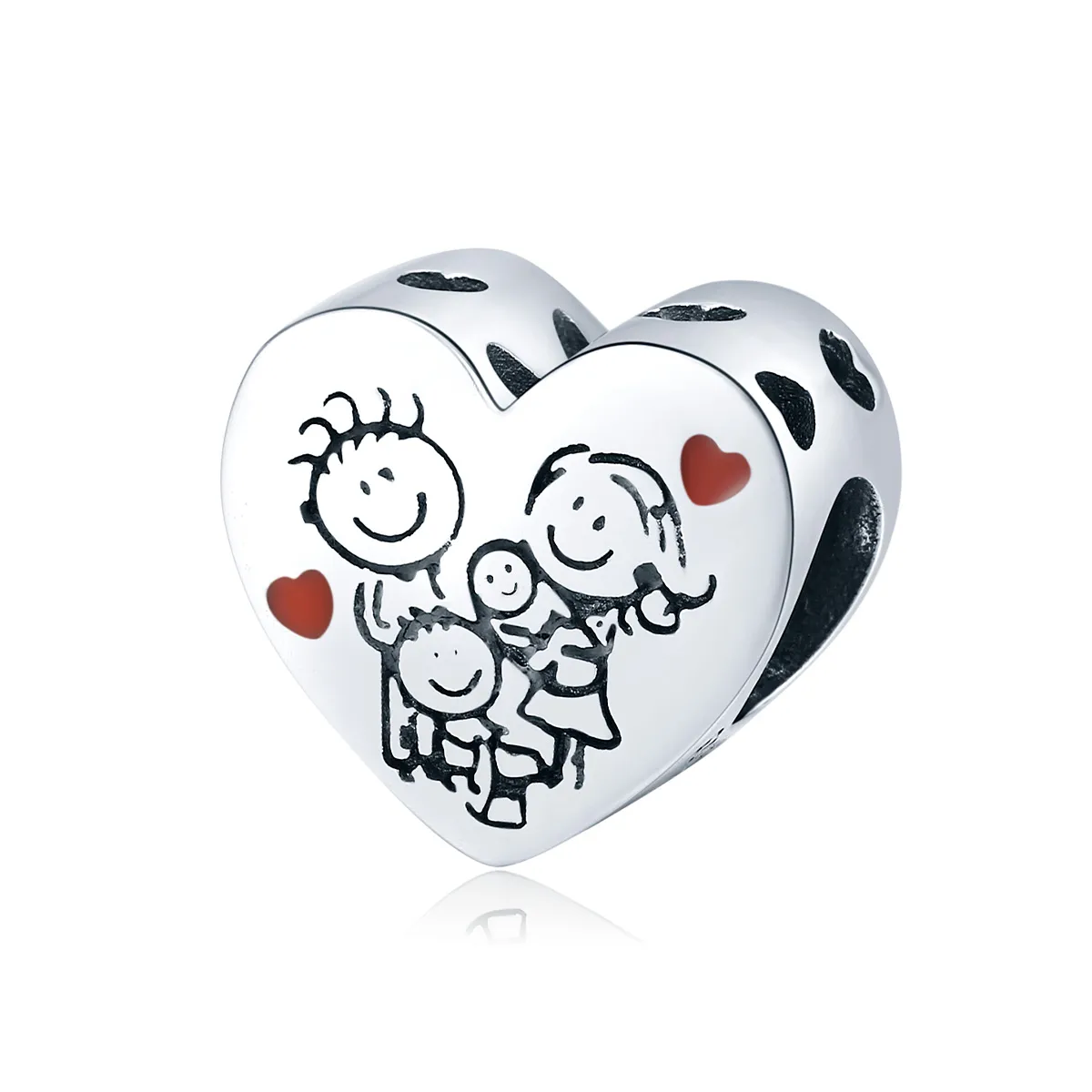 Pandora Style Silver My Family Charm - BSC237
