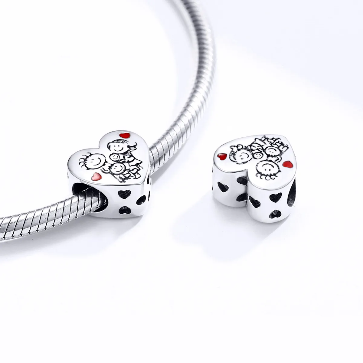 Pandora Style Silver My Family Charm - BSC237