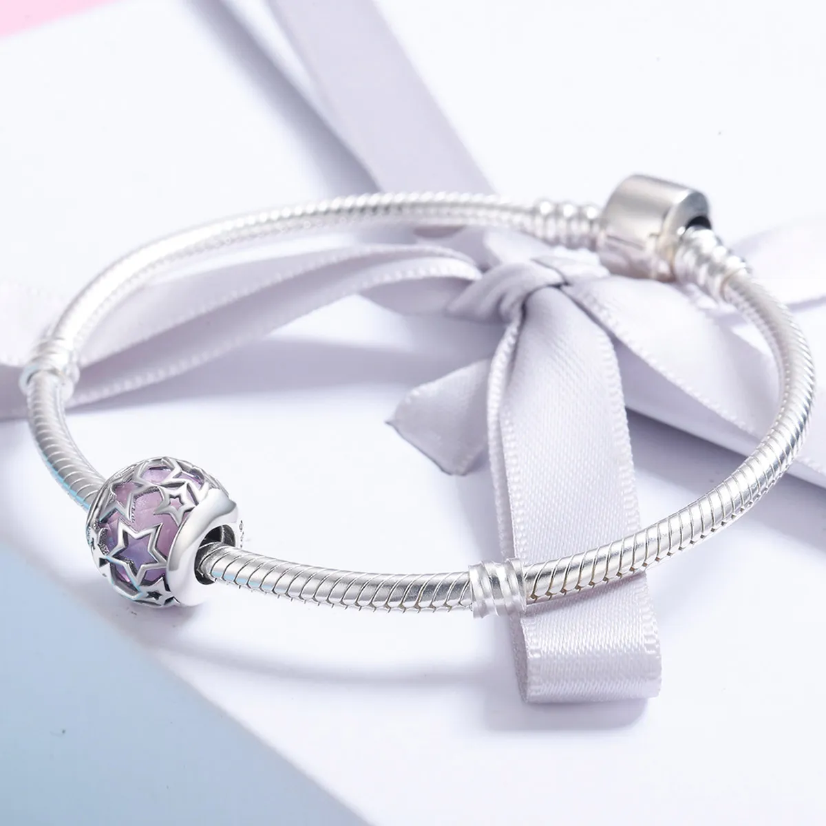 Pandora Style Silver Romantic Stars Charm - SCC510
