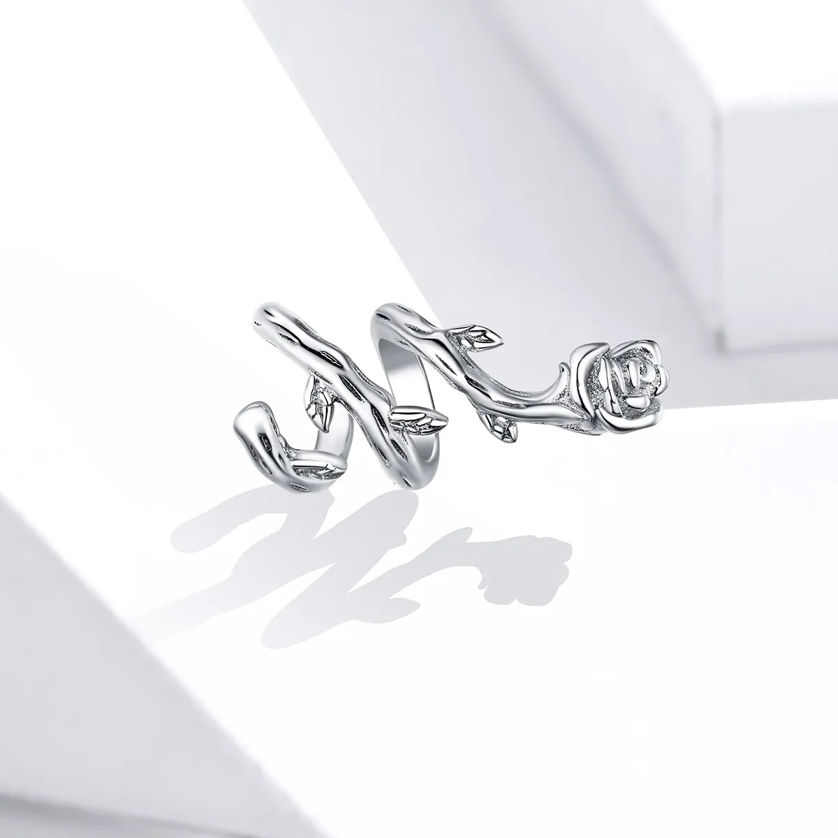 Pandora Style Silver Rose Vines Charm - BSC310