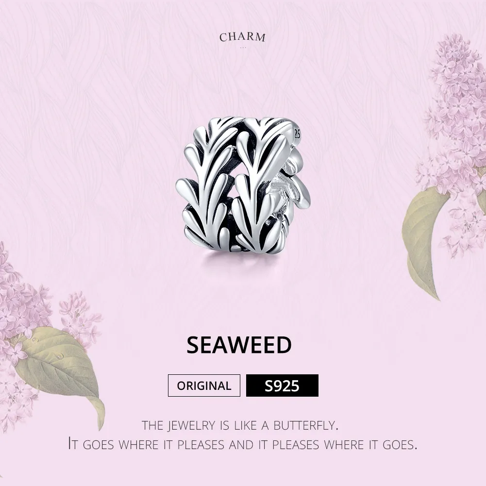 Pandora Style Silver Seaweed Charm - SCC1534
