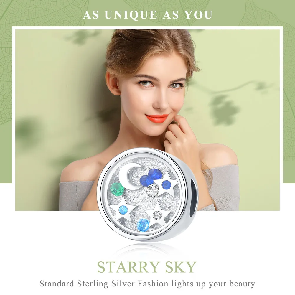 Pandora Style Silver Starry Sky Charm - BSC042