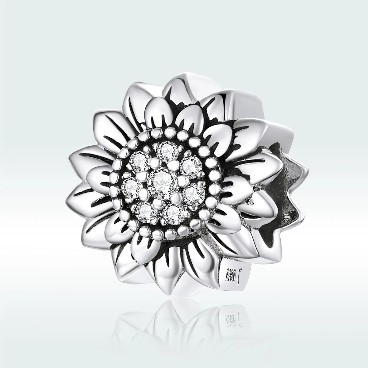 Pandora Style Silver Sunflower Charm - SCC1507