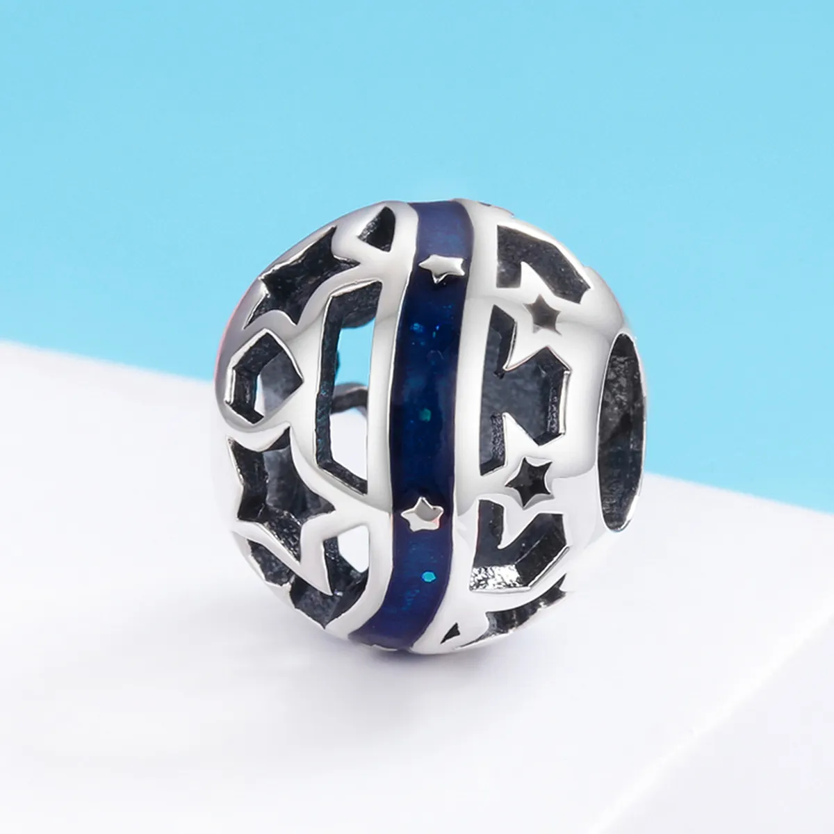 Pandora Style Silver The Shining Star River Charm - SCC640