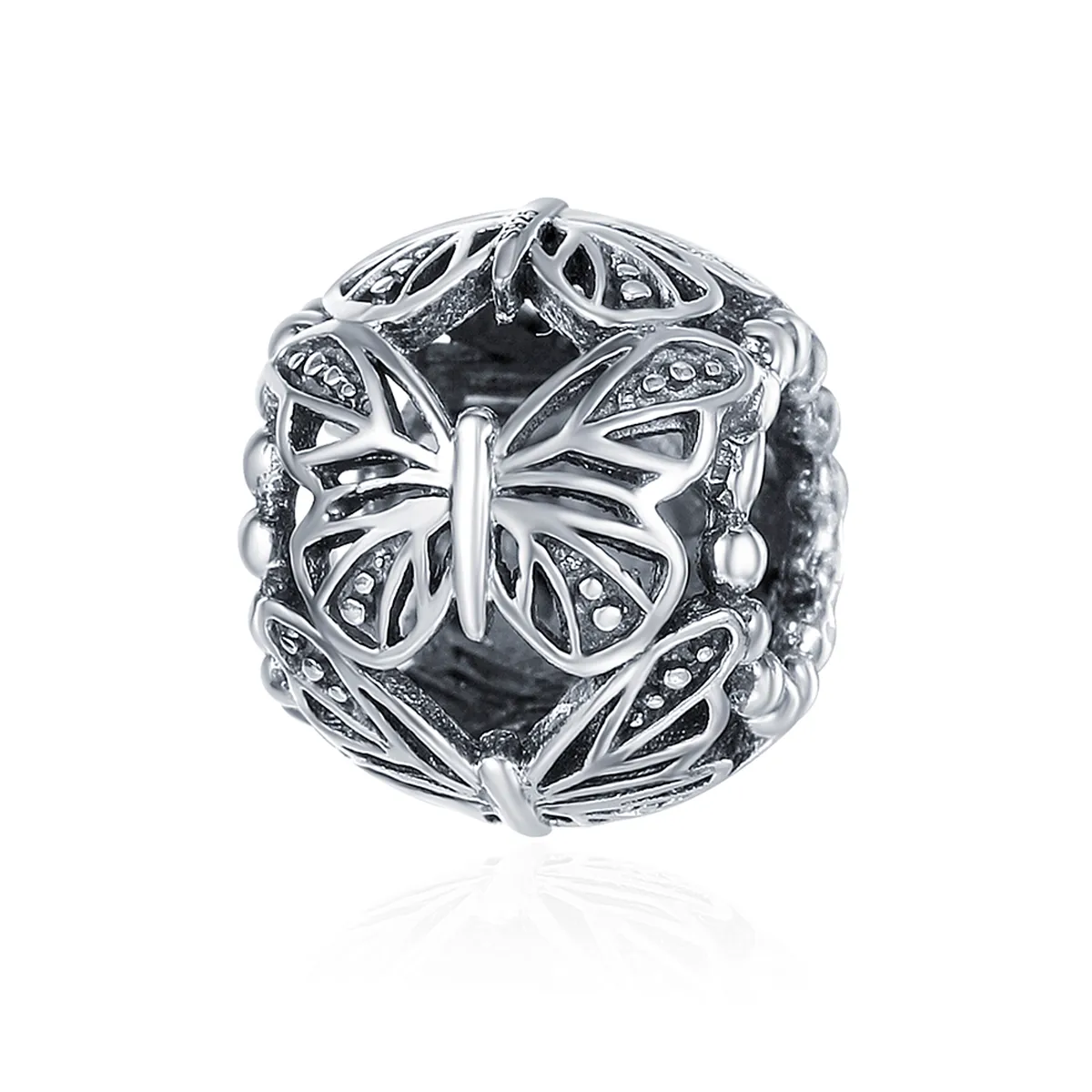 Pandora Style Silver Vintage Butterfly Charm - SCC491