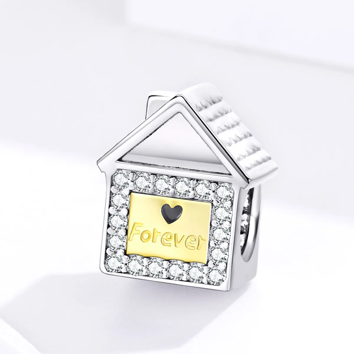 Pandora Style Two Tone Bicolor Forever Family Charm - SCC1330