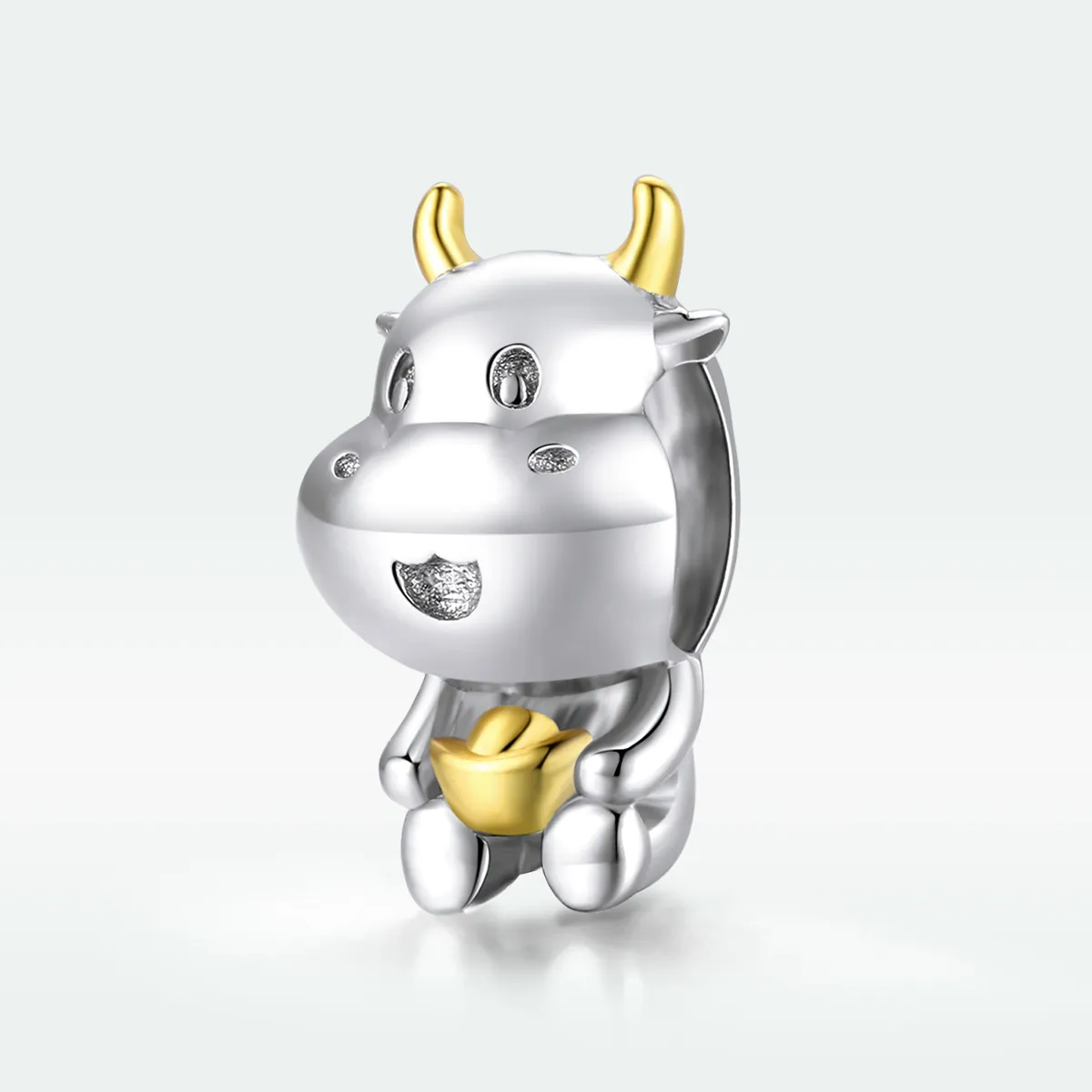 Pandora Style Two Tone Bicolor Lucky Cow Charm - SCC1709