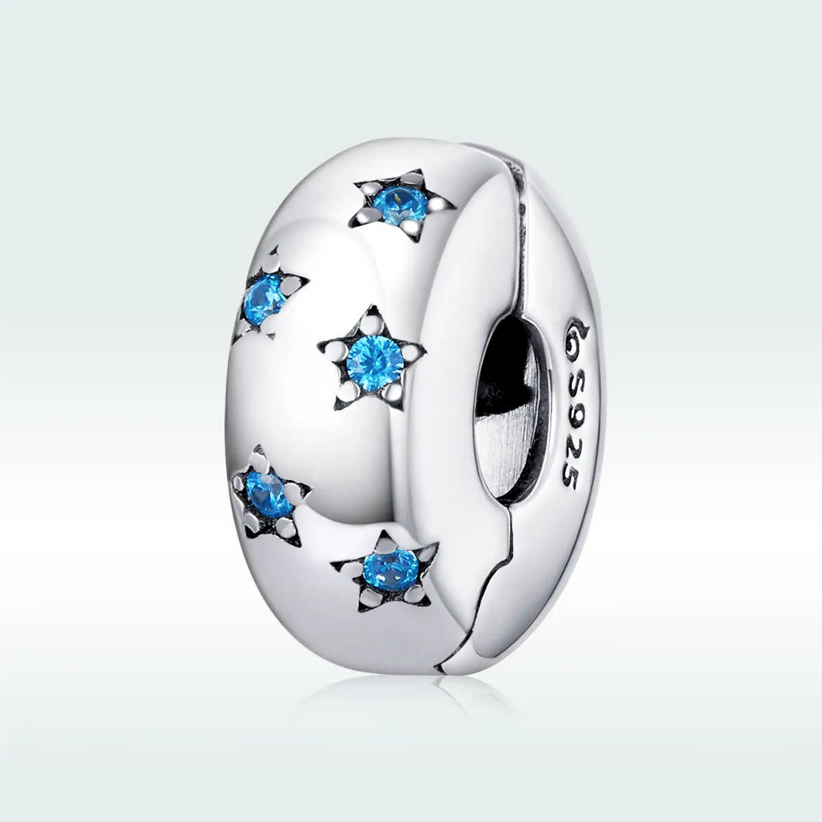 Pandora Style Silver Waves In The Sun Clip - BSC253