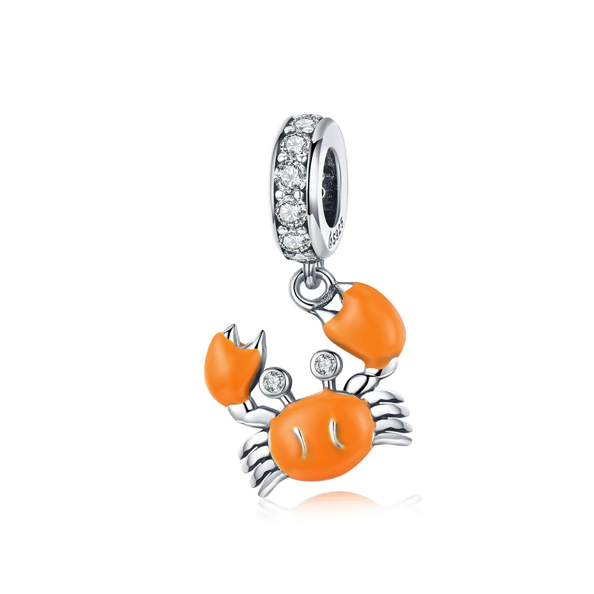 Pandora Style Silver Summer Crab Dangle - BSC076