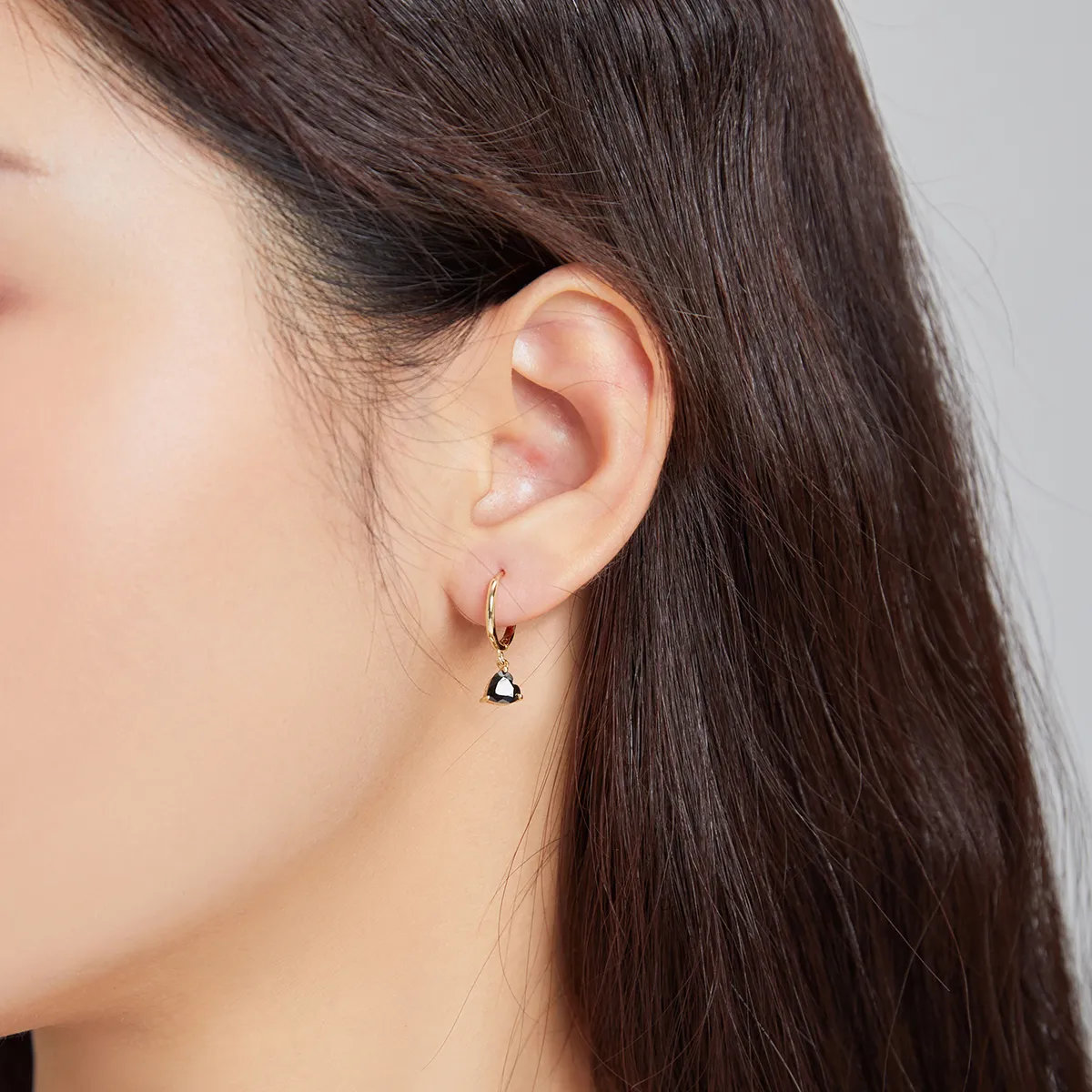 Pandora Style 18ct Gold Plated Heart Drop Dangle Earrings - SCE1019-BK