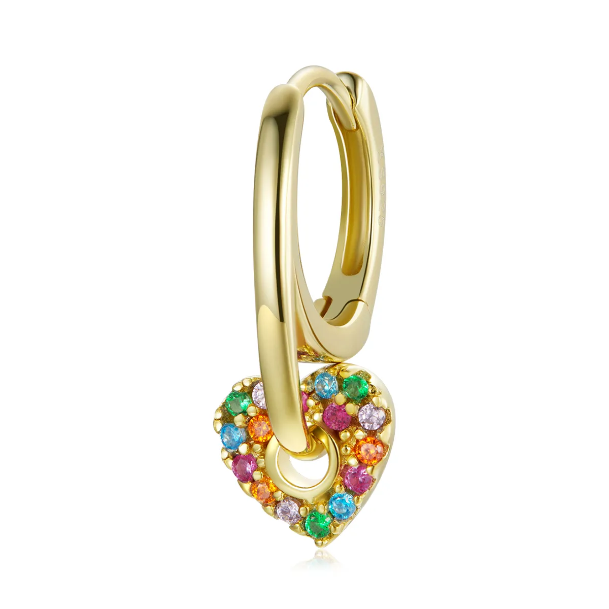 Pandora Style 18ct Gold Plated Mysterious Spain Love Hoop Earrings - SCE1149