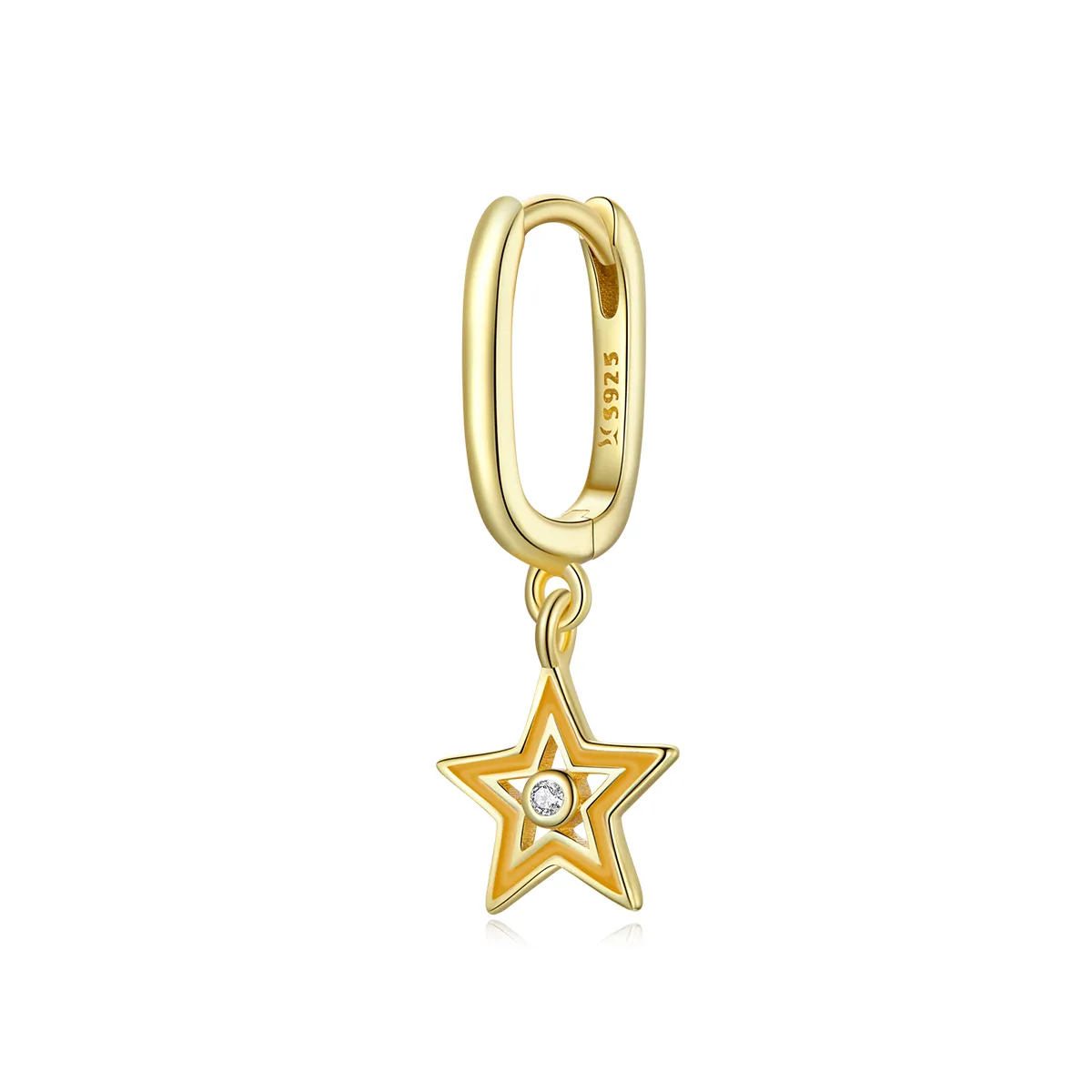 Pandora Style 18ct Gold Plated Shining Star Dangle Earrings - SCE1077-OG