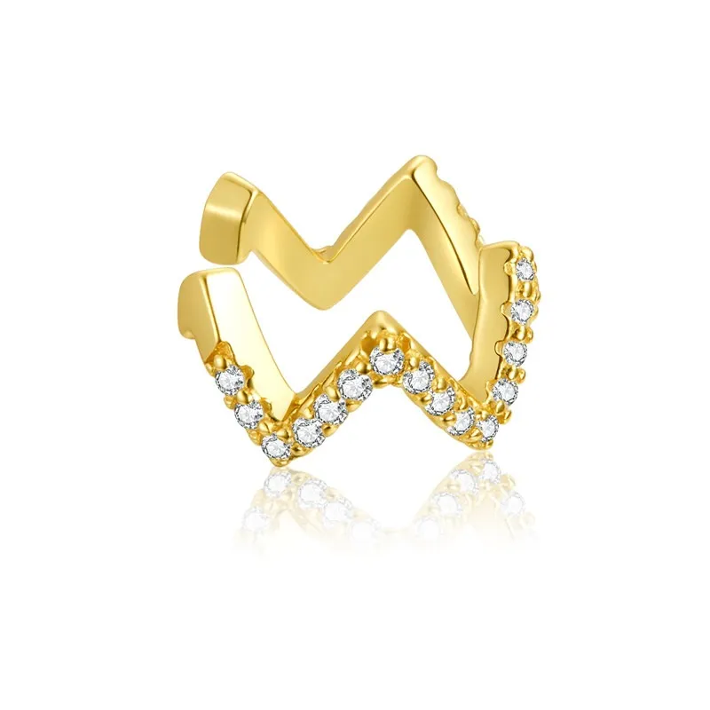 Pandora Style 18ct Gold Plated Wave Ear clip - SCE995-B