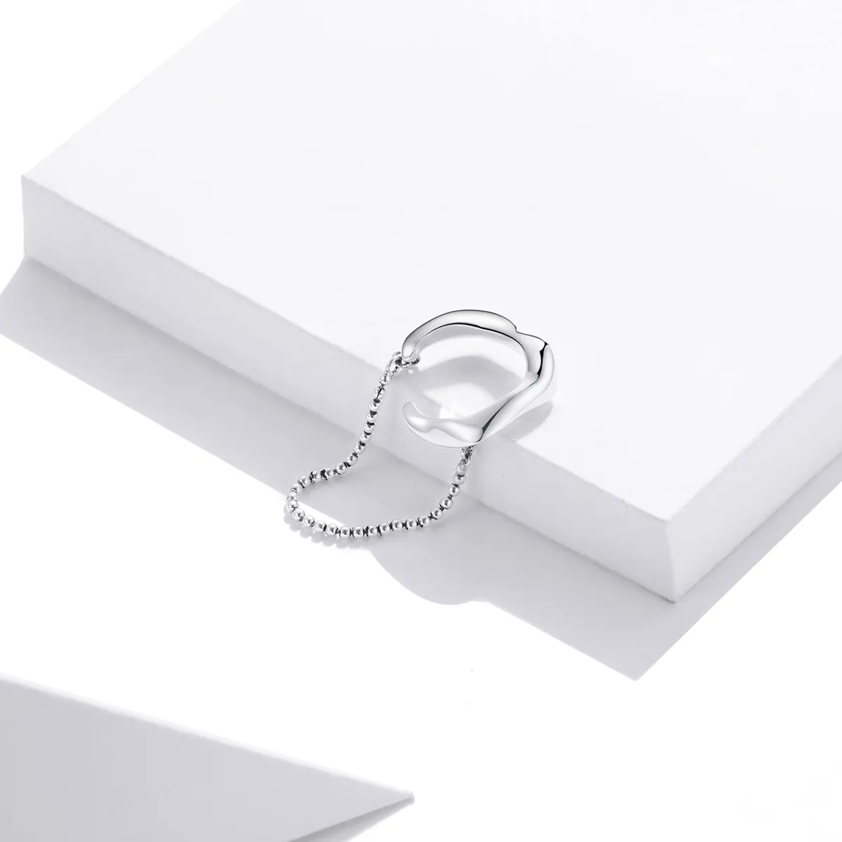 Pandora Style Silver Chain Dangle Earrings - SCE1120