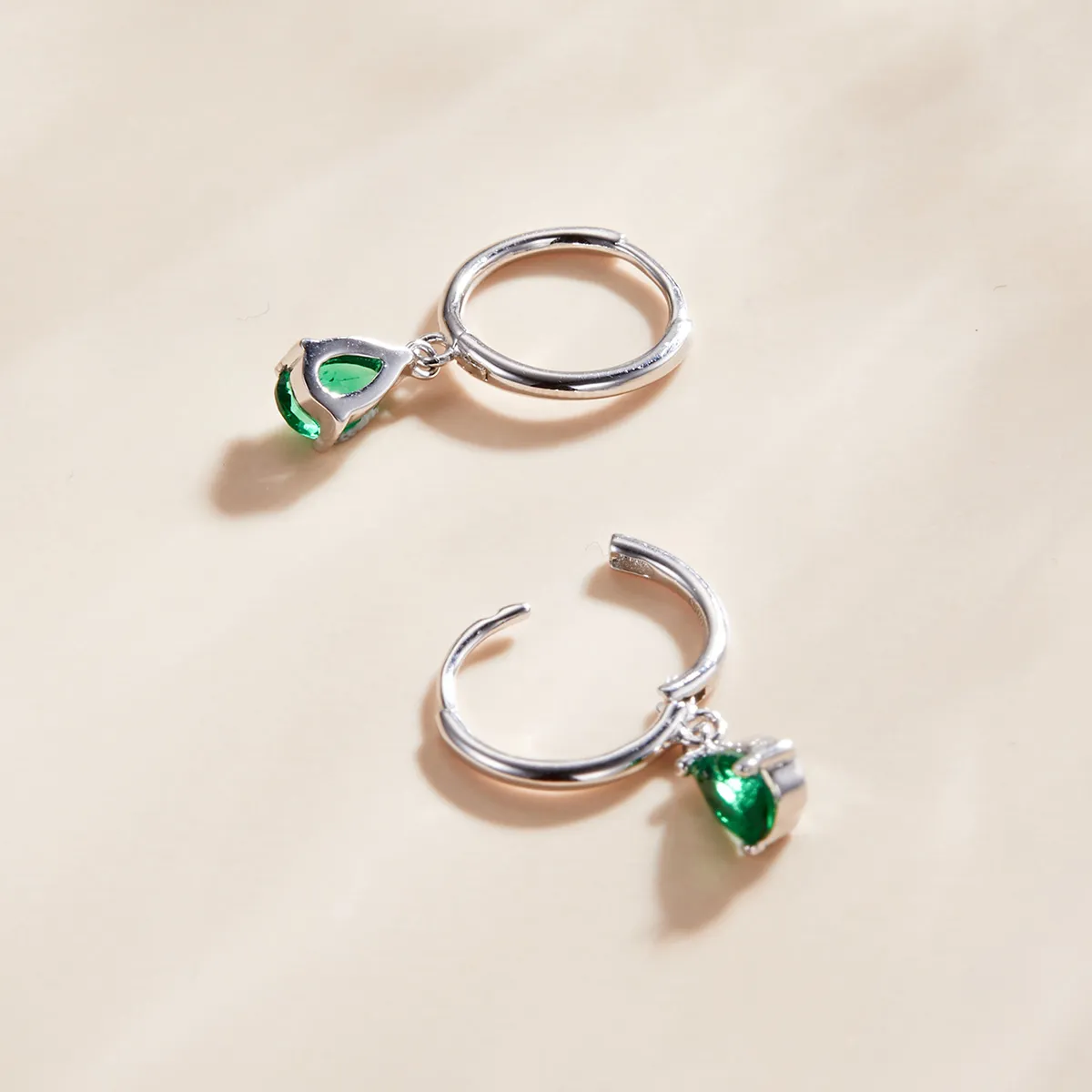 Pandora Style Silver Drop Dangle Earrings - SCE1018-GN