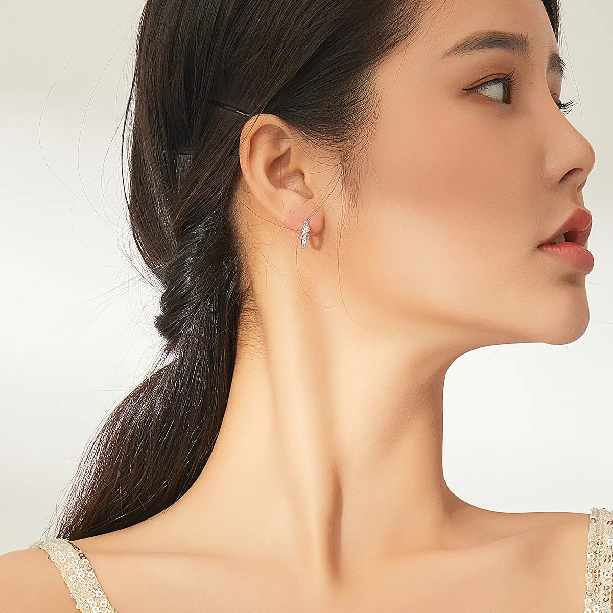 Pandora Style Silver Infinity Symbol Hoop Earrings - SCE872