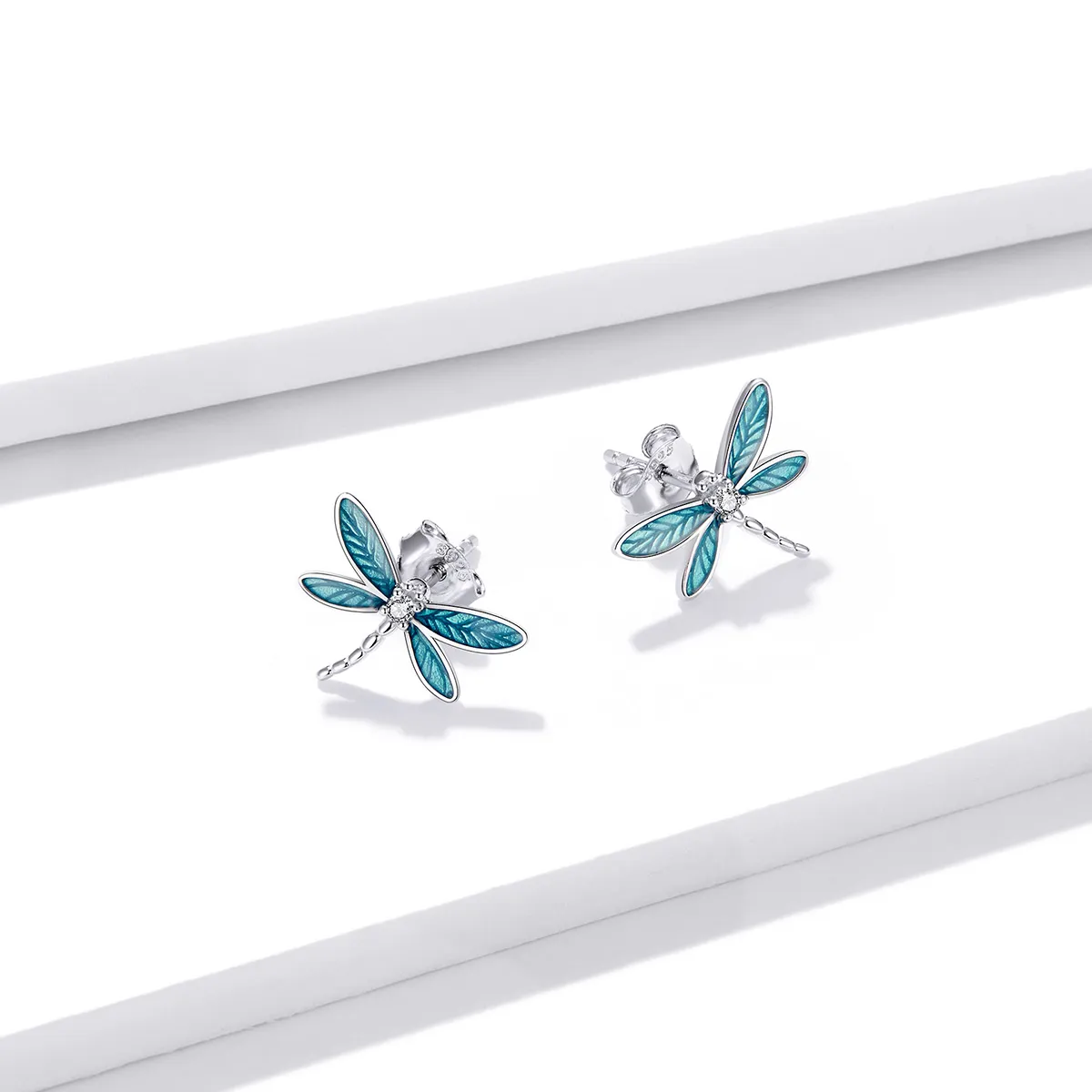 Pandora Style Silver Little Dragonfly Stud Earrings - BSE455