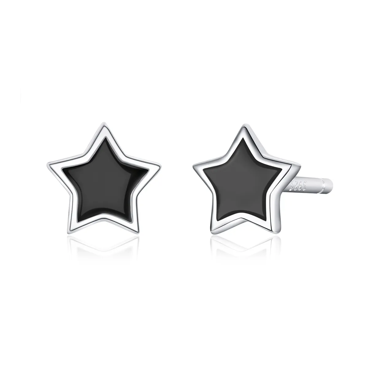 Pandora Style Silver Stars Stud Earrings - BSE275