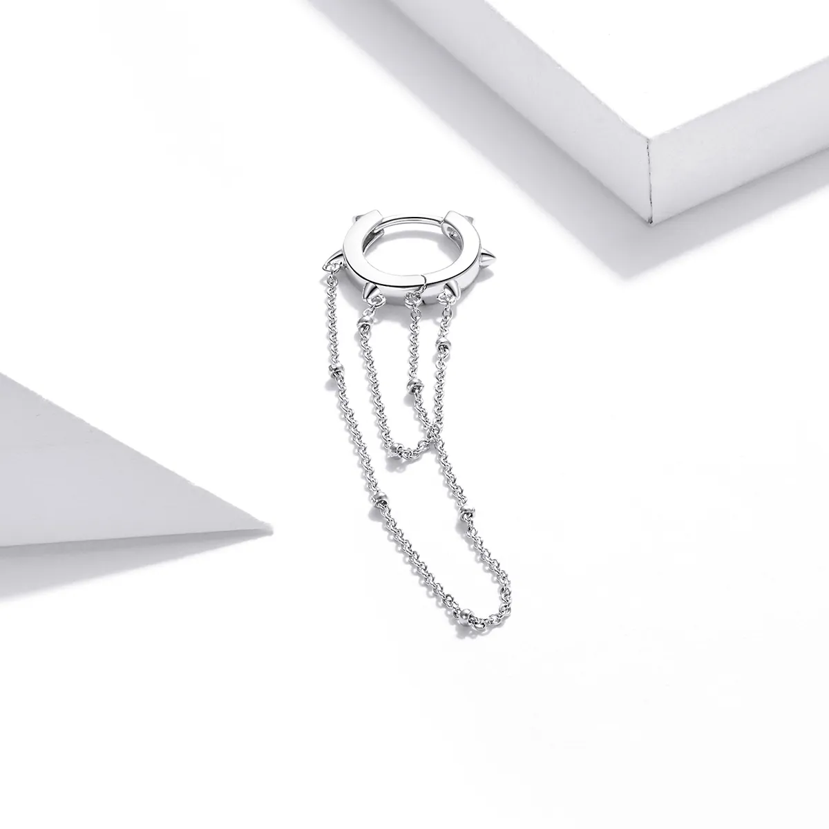 Pandora Style Silver Tassel Dangle Earrings - SCE1115