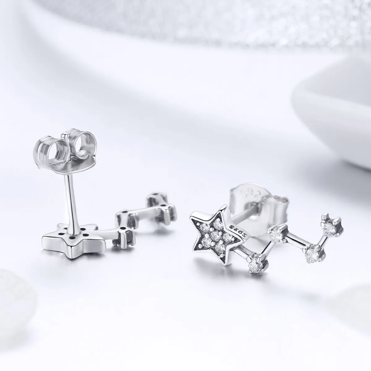 Pandora Style Silver The Waiting of The Stars Stud Earrings - SCE439