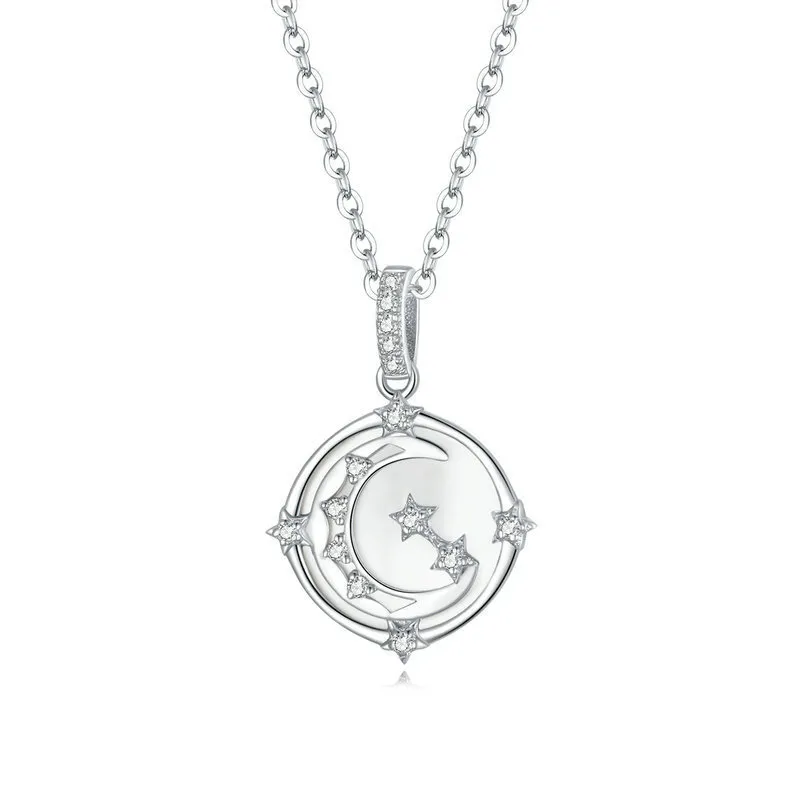 Pandora Style Silver Accompany Pendant Necklace - SCN428