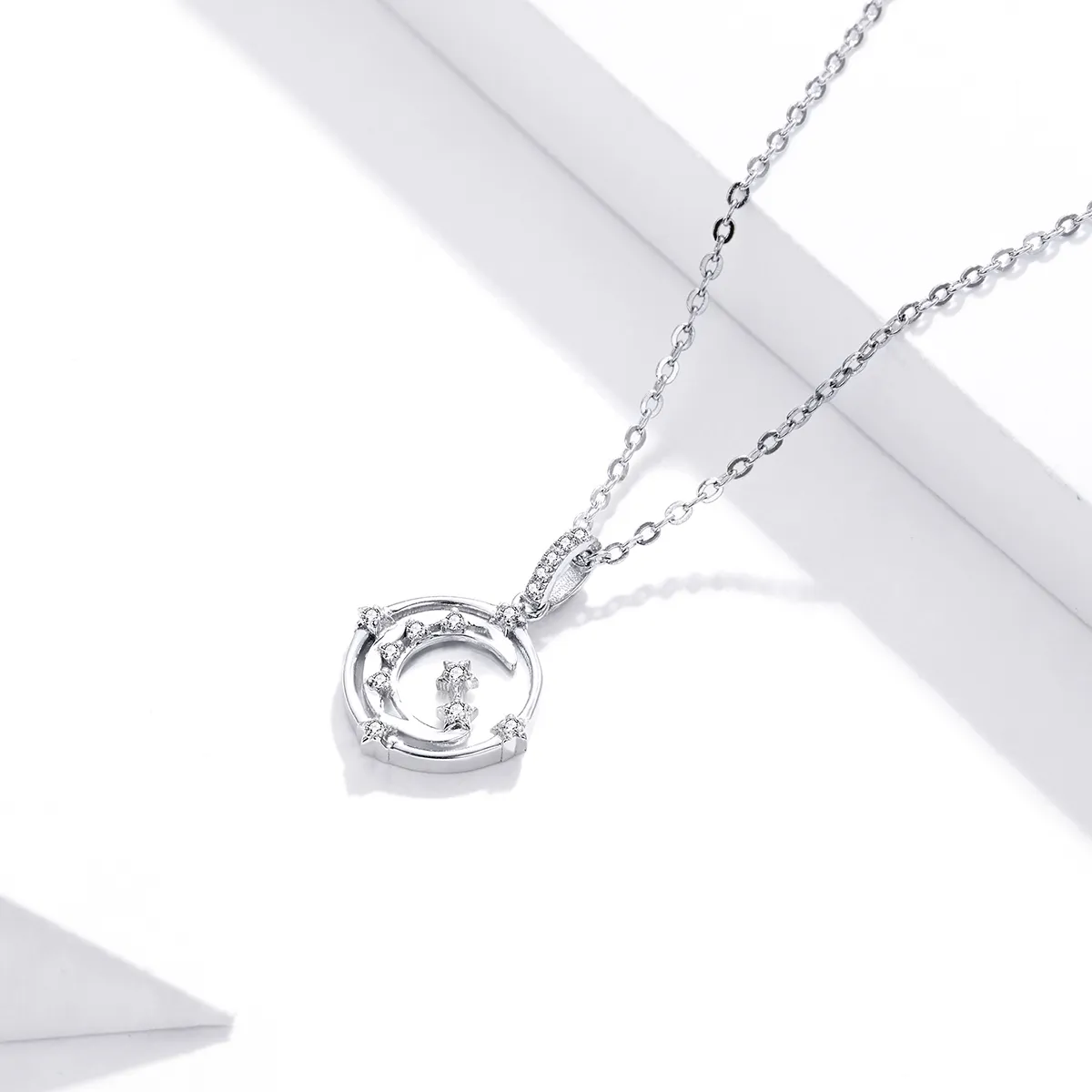 Pandora Style Silver Accompany Pendant Necklace - SCN428