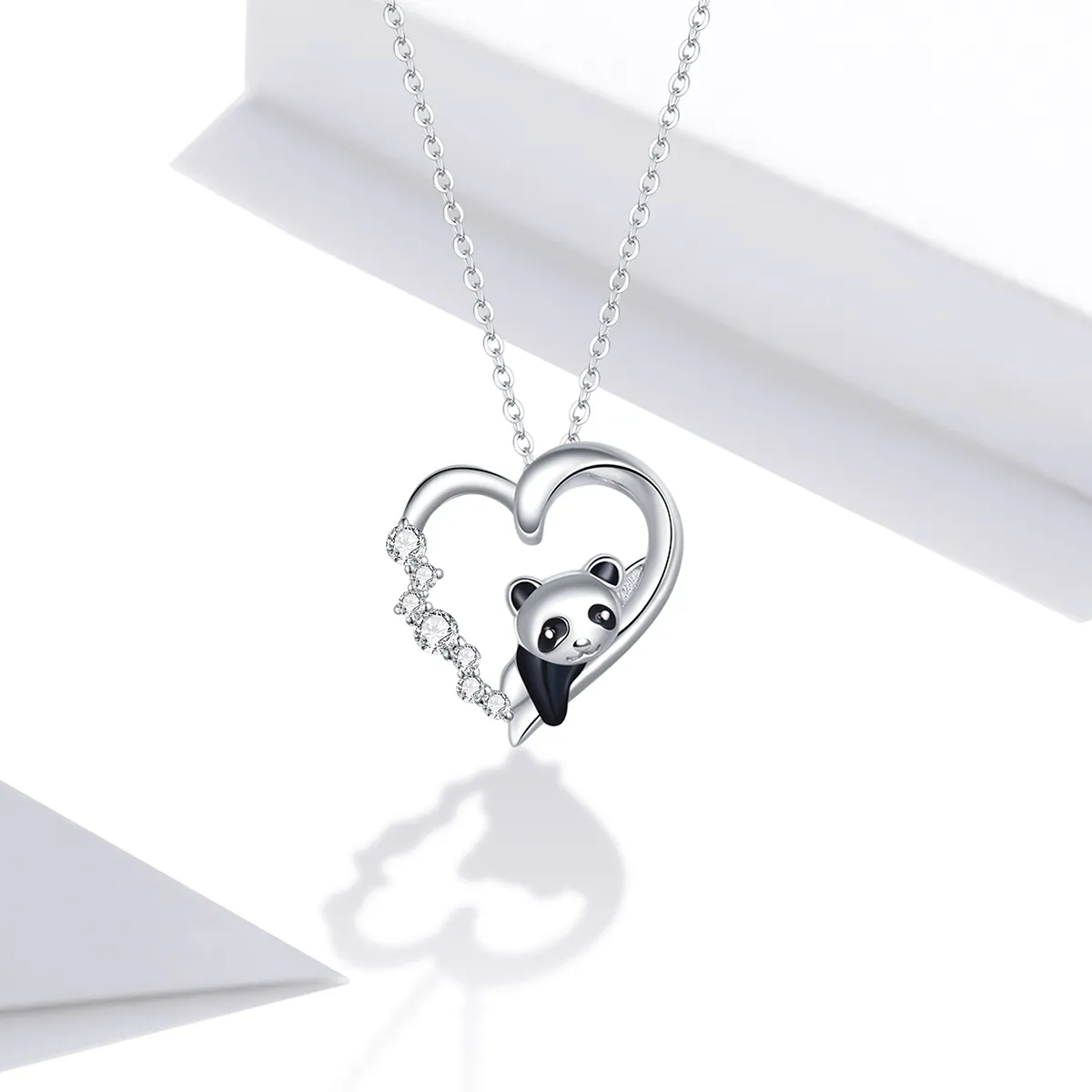 Pandora Style Silver Cute Little Panda Pendant Necklace - SCN453