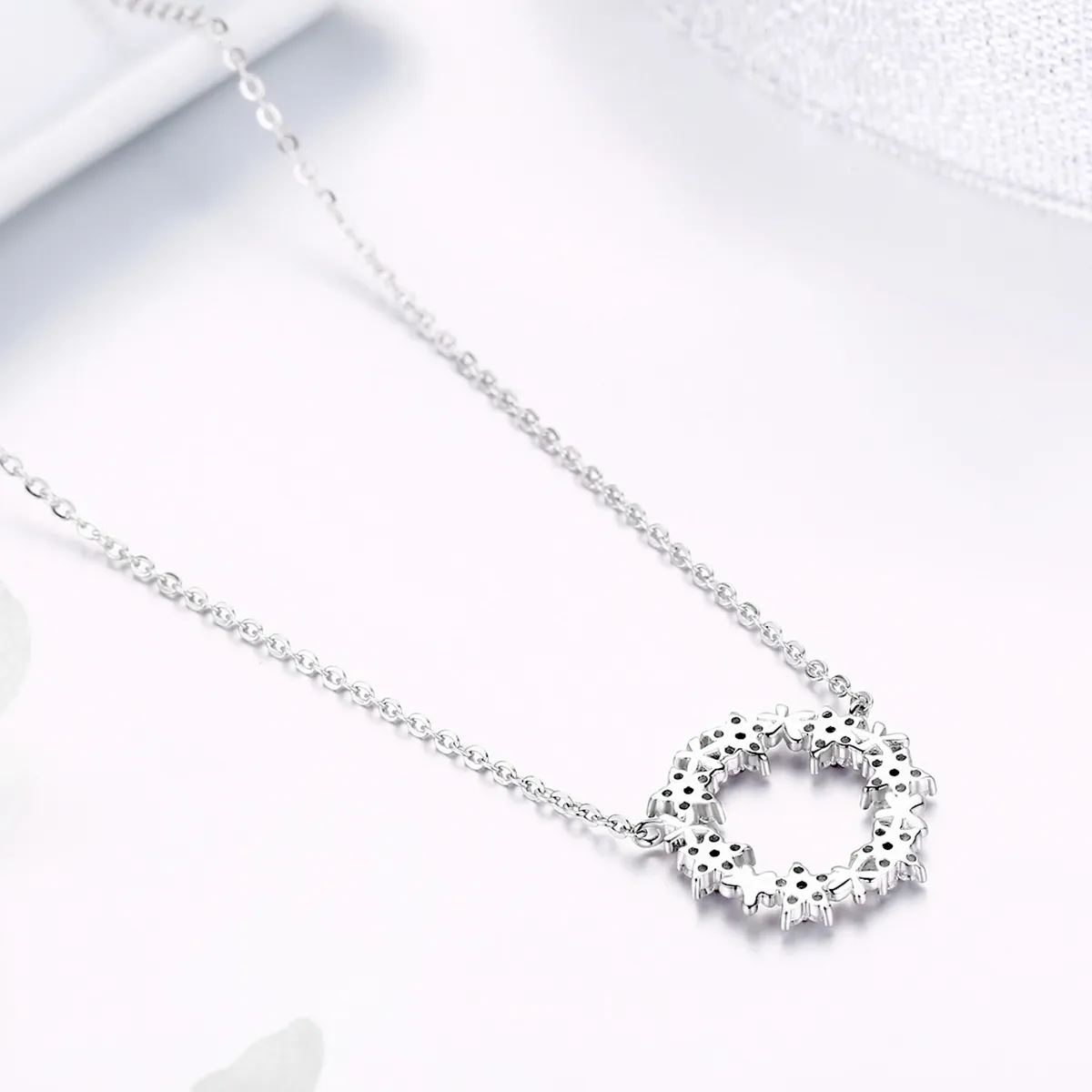 Pandora Style Silver Full of Stars Pendant Necklace - BSN028