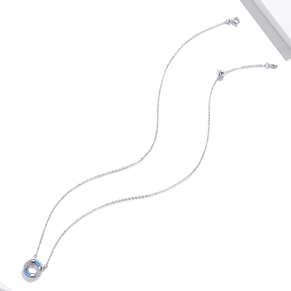 Pandora Style Silver Happy Swimming Pendant Necklace - SCN447