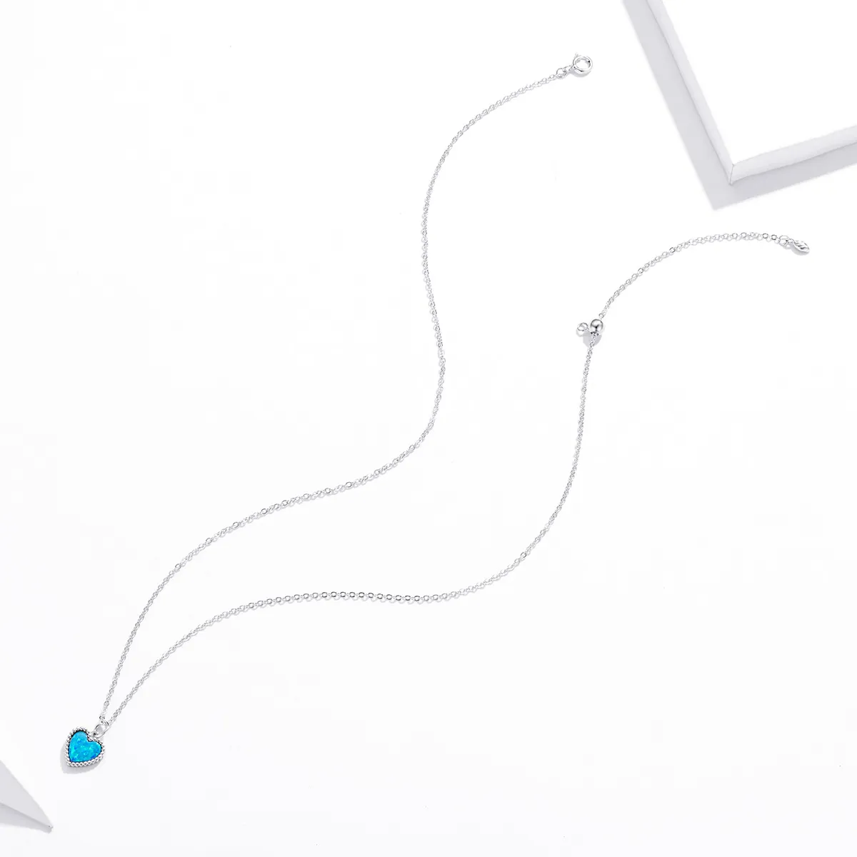 Pandora Style Silver Heart Pendant Necklace - SCN413
