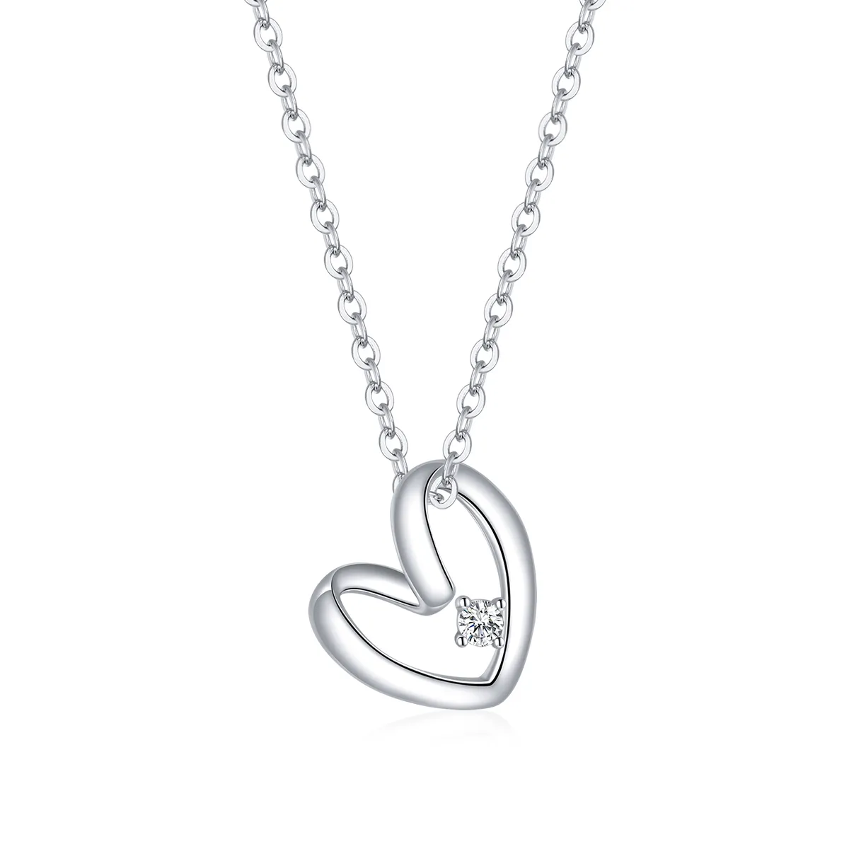 Pandora Style Silver Thanksgiving Heart Pendant Necklace - SCN450