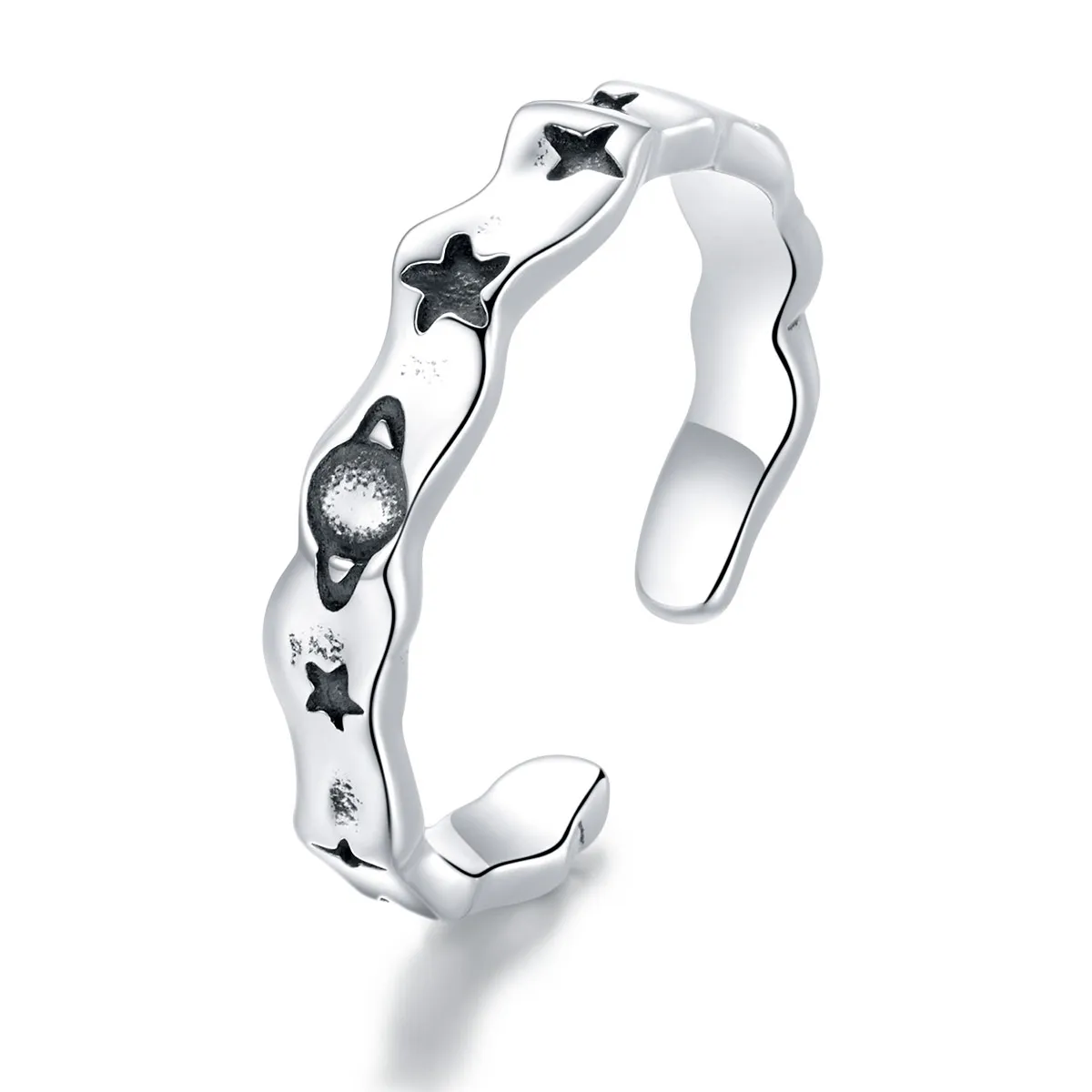 Pandora Style Silver Celestial Stars Open Ring - SCR678