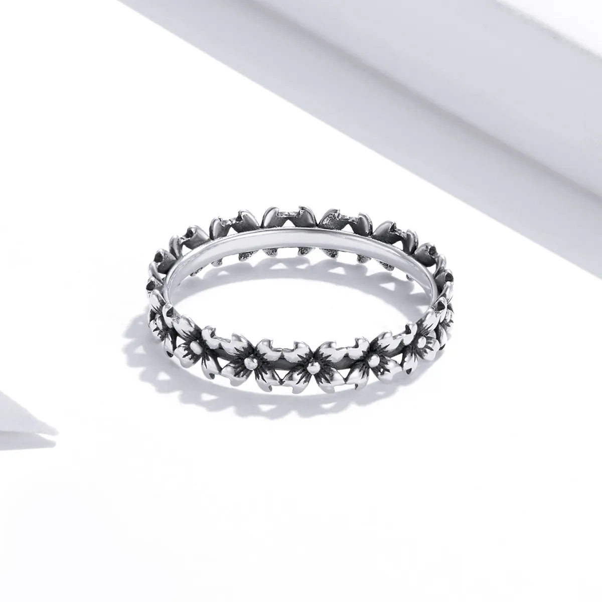Pandora Style Silver Daisy Chain Ring - SCR724